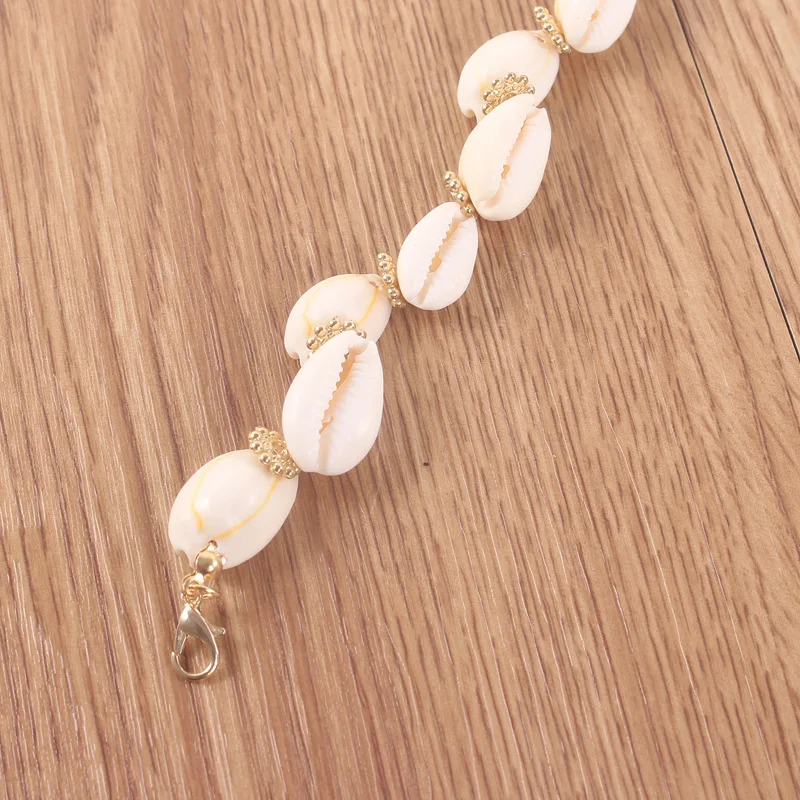 Boho puka shell веревка для браслетов, обработанная воском браслет дружбы рождественские подарки для женщин ювелирные изделия из натуральной раковины