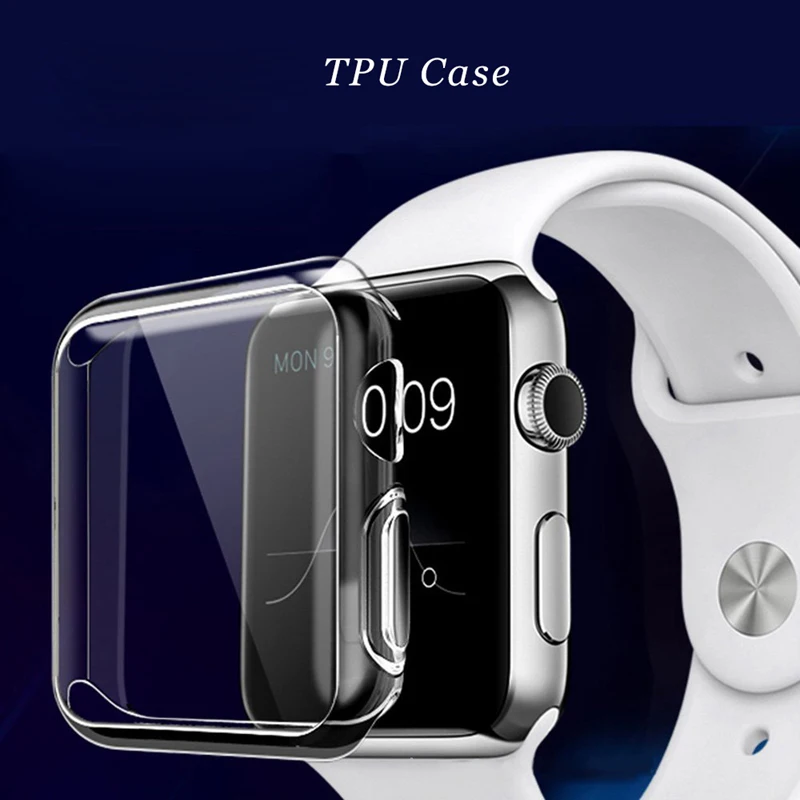 Мягкий и тонкий чехол для Apple Watch мягкий из тпу 38 мм/42 мм iWatch защитный серии 3 2 |