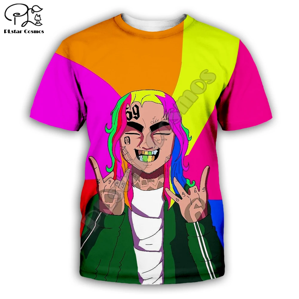 

New Hot SInger 6IX9INE 3D Print Short T Shirt Men Women Summer Short Sleeve Breathable Cute casual shirt Hipster Tops XI002