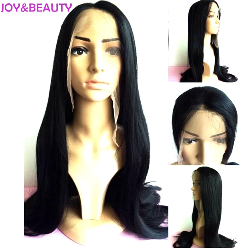 JOY & BEAUTY волосы натуральный черный длинный прямой парик Синтетический кружевной