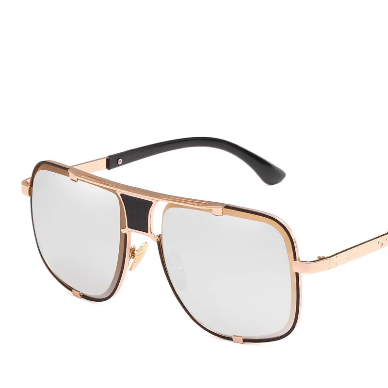 Men's Sunglasses Retro Big Frame Metallic Colorful Outdoor Driving Mirrors | Аксессуары для одежды