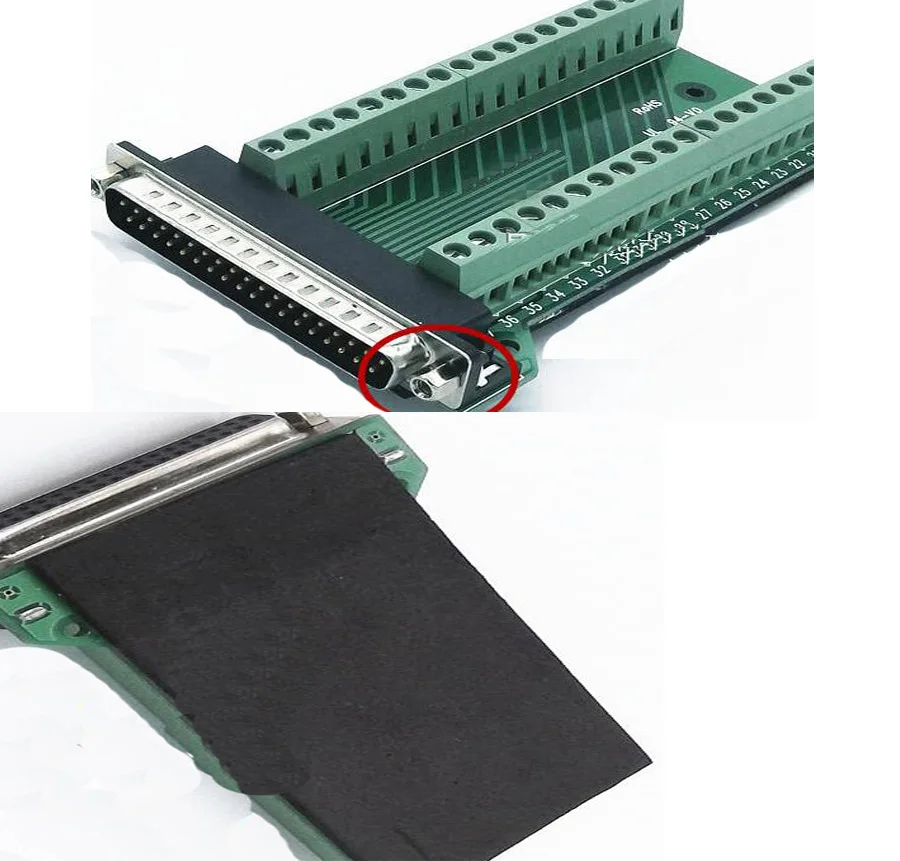 5 шт./лот 37 Контактов женский мужской DB37 D-SUB DB-37 адаптер терминал PCB Breakout доска ROHS 2