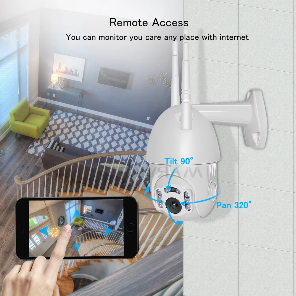 Ip-камера 720 P, WiFi, беспроводная, PTZ, скоростная купольная камера видеонаблюдения, уличная, домашняя, безопасность, видеонаблюдение, Водонепроницаемая мини-камера 1080P