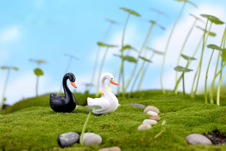 2 пары кукольный домик! Распродажа цвета гусиный лебедь сказочный сад