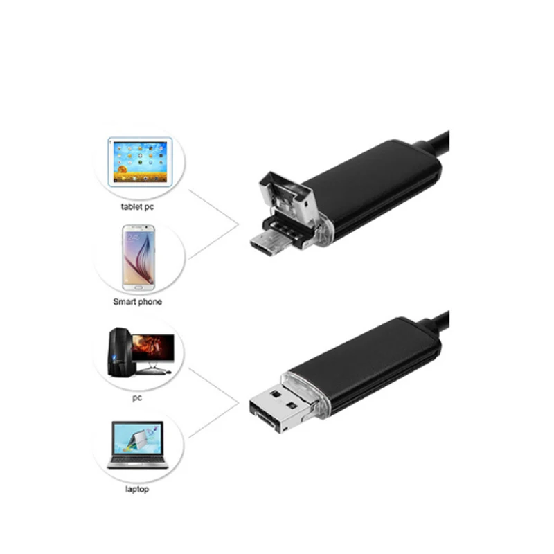 Эндоскоп 7 мм Android водонепроницаемый мобильный телефон светодиодный эндоскоп