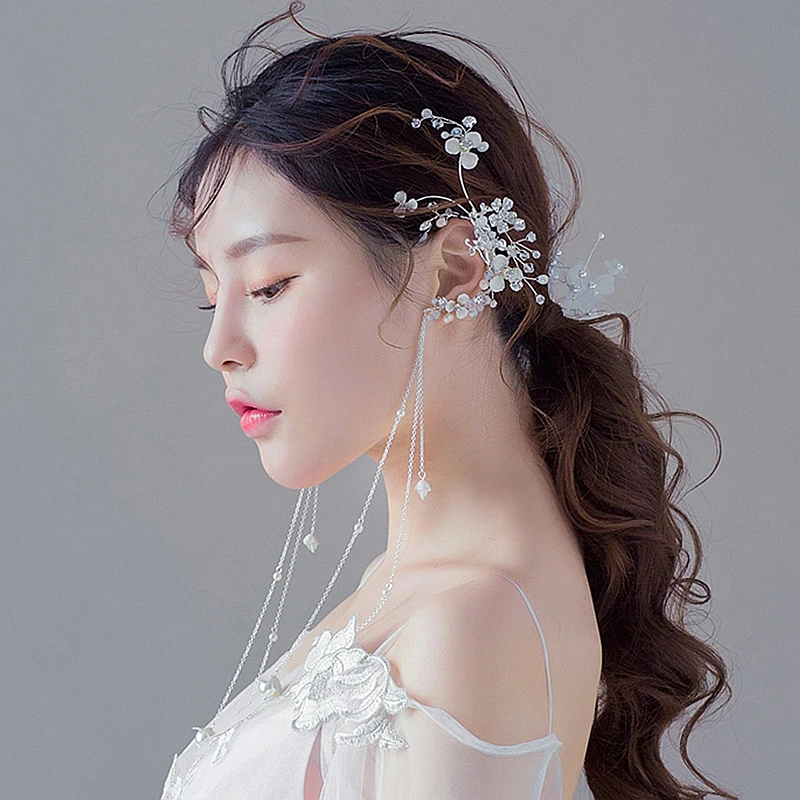 Длинные серьги для невесты красивые супер банкетные висячие крупные аксессуары