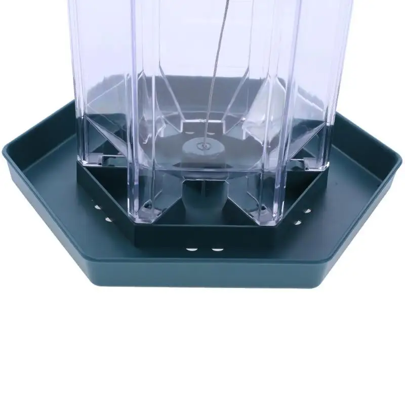 Зеленая павильонная кормушка для птиц наружный пластиковый подвесной контейнер