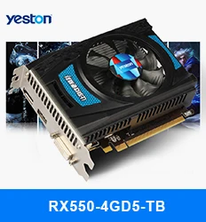 Yeston Radeon RX 590 GPU 8 ГБ GDDR5 256bit игровой настольный компьютер ПК видеокарты Поддержка DVI/HDMI PCI-E X16 3,0