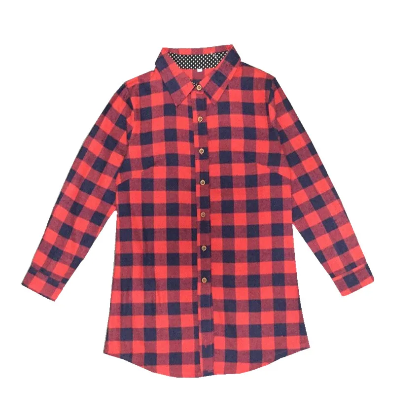Красная клетчатая Рождественская рубашка для маленьких девочек хлопковая