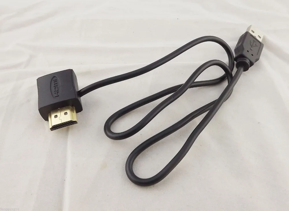 1 шт. HDMI штекер к гнезду A/V адаптер + USB 2 0 источник питания зарядное устройство