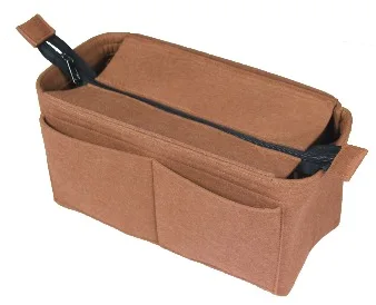 Light Coffee Настраиваемый Войлок Tote Organizer(w/Top Zipper) Neverfull MM GM PM Speedy 30 25 35 40 кошелек вставка сумка для подгузников - Цвет: Light Coffee
