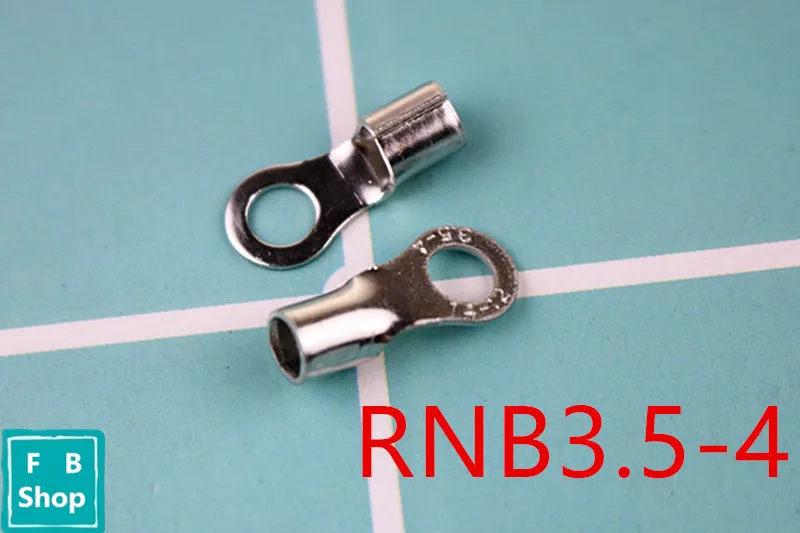 Бесплатная доставка RNB3.5 4 AWG 14 12 неизолированный кольцевой клеммный разъем