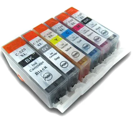 6x совместимый картридж с чернилами для PGI 525 PGI525 CLI526 526 PIXMA MG6150 MG8150 MG6250 MG6100 MG8250