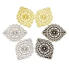 Филигранные соединители металлические изделия для украшения, 38 х52 мм, 10 шт., античная бронза, серебро, золото