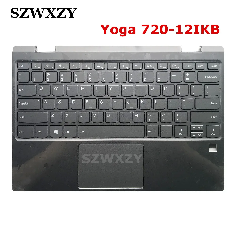 Новинка для Lenovo Yoga 720 12IKB верхняя крышка клавиатура ноутбука Подставка рук чехол US