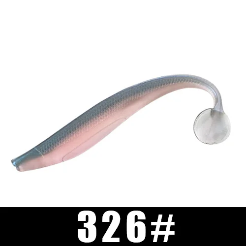 FISH KING Fishing Lures Soft Bait 90mm 120mm 160mm Swimbait Craws Impact T Tail Soft Lures Fishing Bass Bait Panfish Carp - Цвет: 326