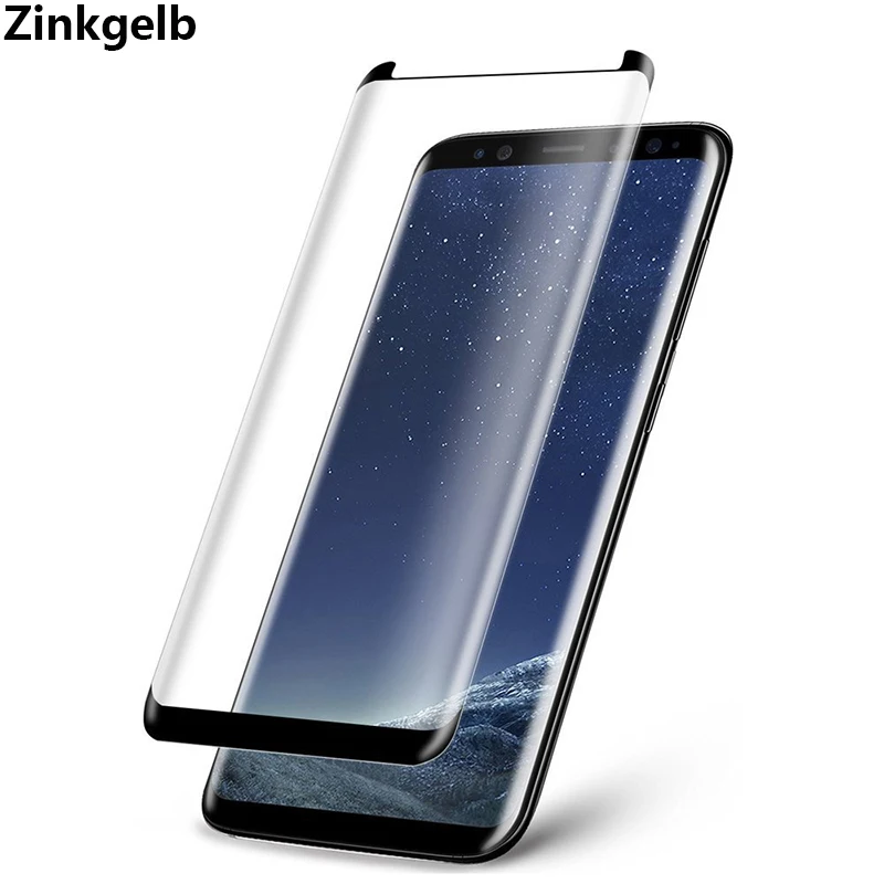 For Samsung Galaxy S8 Tempered Glass Screen Protector Case Friendly 3D Curved Full Cover for Protective Film | Мобильные телефоны и
