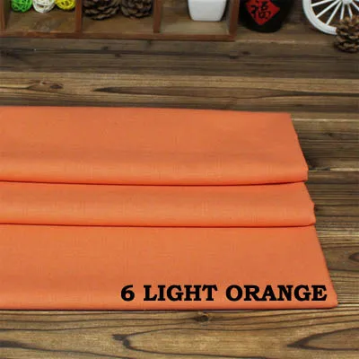 6 orange Хлопок/лен ткани фиолетовый розовый оранжевый зеленый серый хаки сплошной цвет для DIY Одежда Платье Брюки подушки ручной работы Текстиль - Цвет: 6 orange