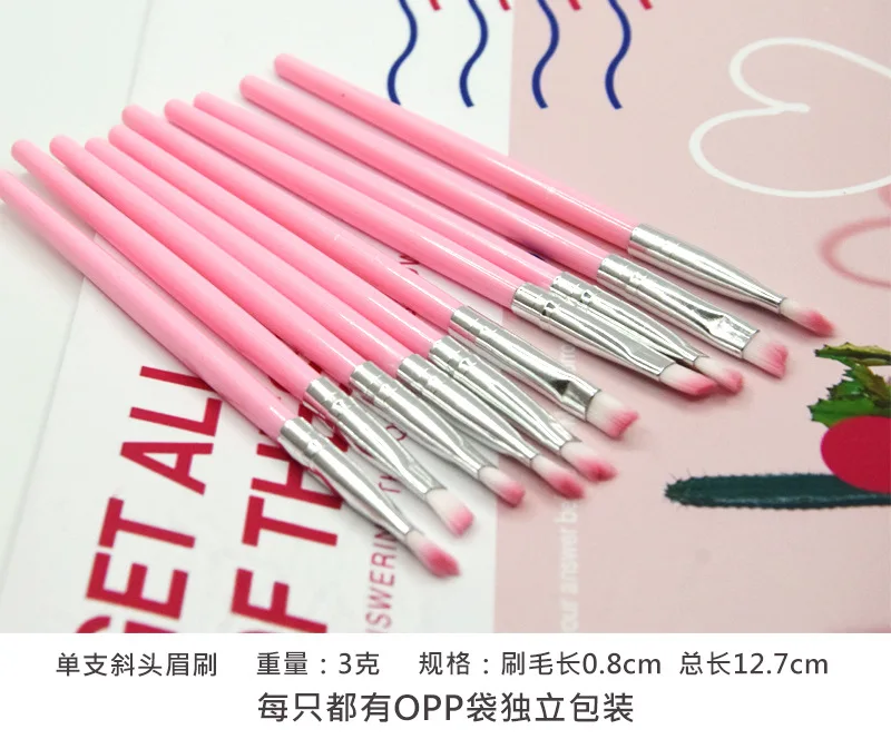 100 шт Профессиональная кисть для бровей Набор нейлоновых волосяных коническая