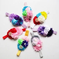100pcs free shipping new cute pearl flower lace headband headwear