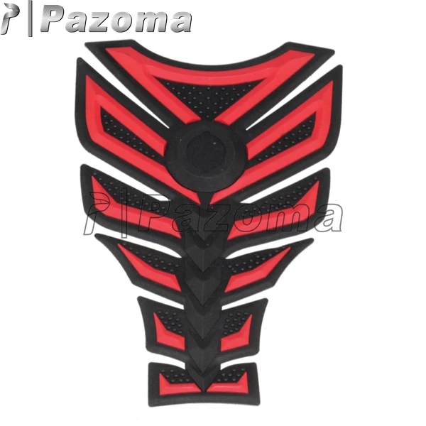PAZOMA 3D Красный Черный шестислойный резиновый топливный бак протектор для