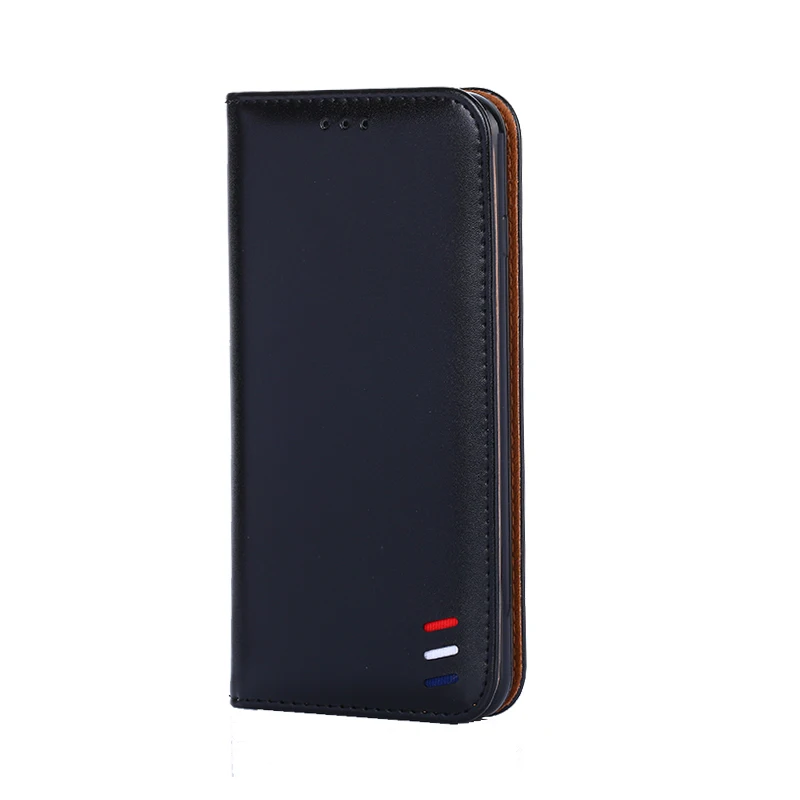 Черный Чехол из искусственной кожи для телефона Meizu 16XS, откидной чехол для Meizu 16XS, деловой чехол, Мягкая силиконовая задняя крышка - Цвет: Черный