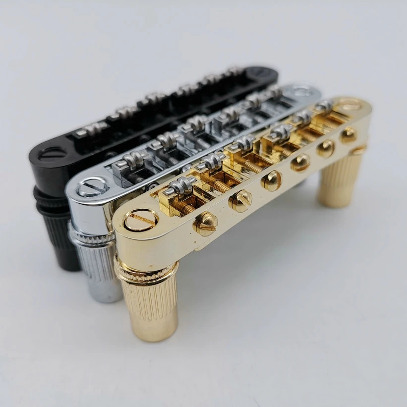 1 компл. Хром серебро золото РОЛИК седло Tune-O-Matic электрогитара мост для LP SG электрогитары(BM003) Сделано в Корее