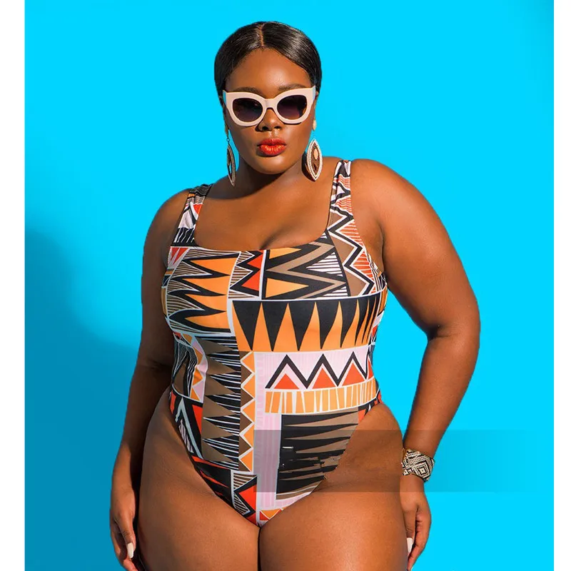 Новинка 2017 года плюс Размеры 4XL Цельный купальник женщин большой плавать wear