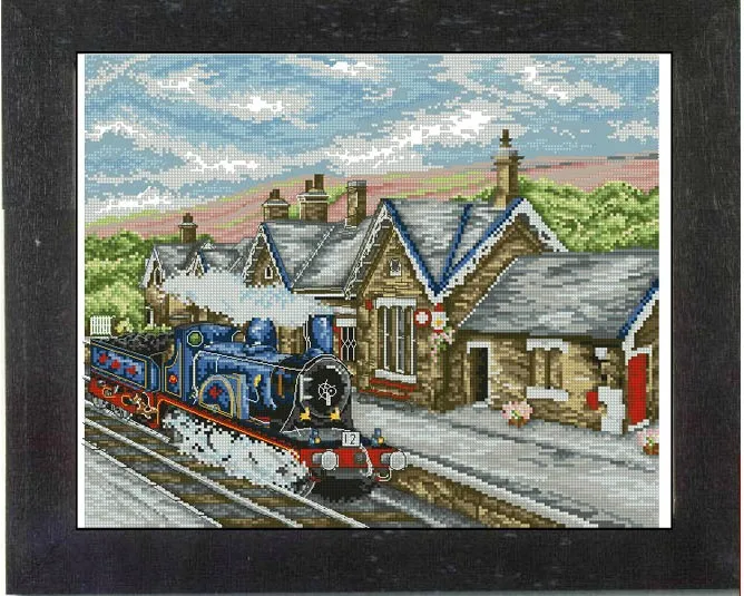 

Needlework,DIY Cross Stitch,Sets For Embroidery kits,11CT&14CT,TRAIN STATION