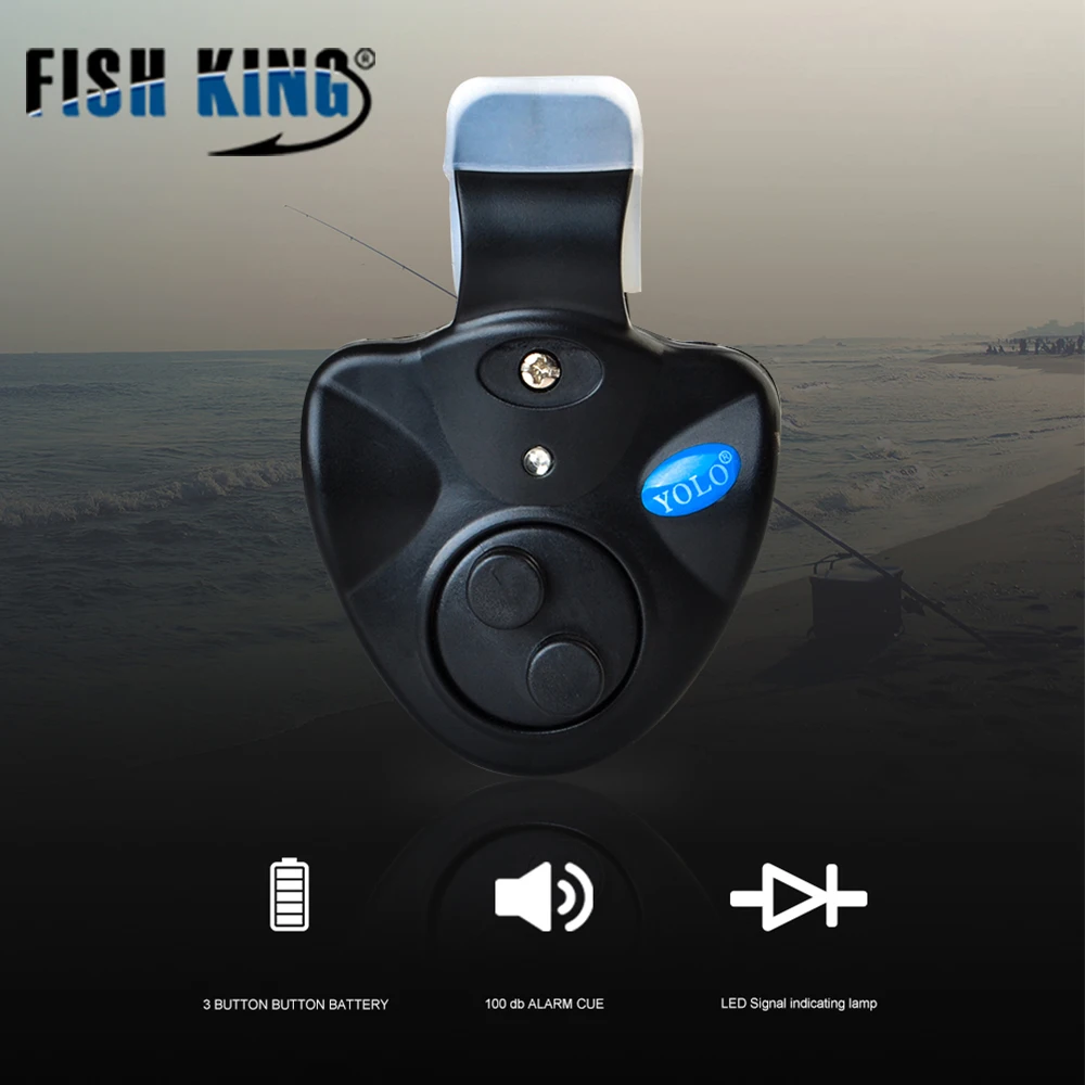FTK электронный alarma de la mordedura sonidсветодиодный alerta Bell pesca подставка для удочки на ABS