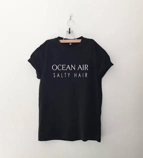 Футболка Ocean air с солеными волосами женская футболка рисунком Подростковый