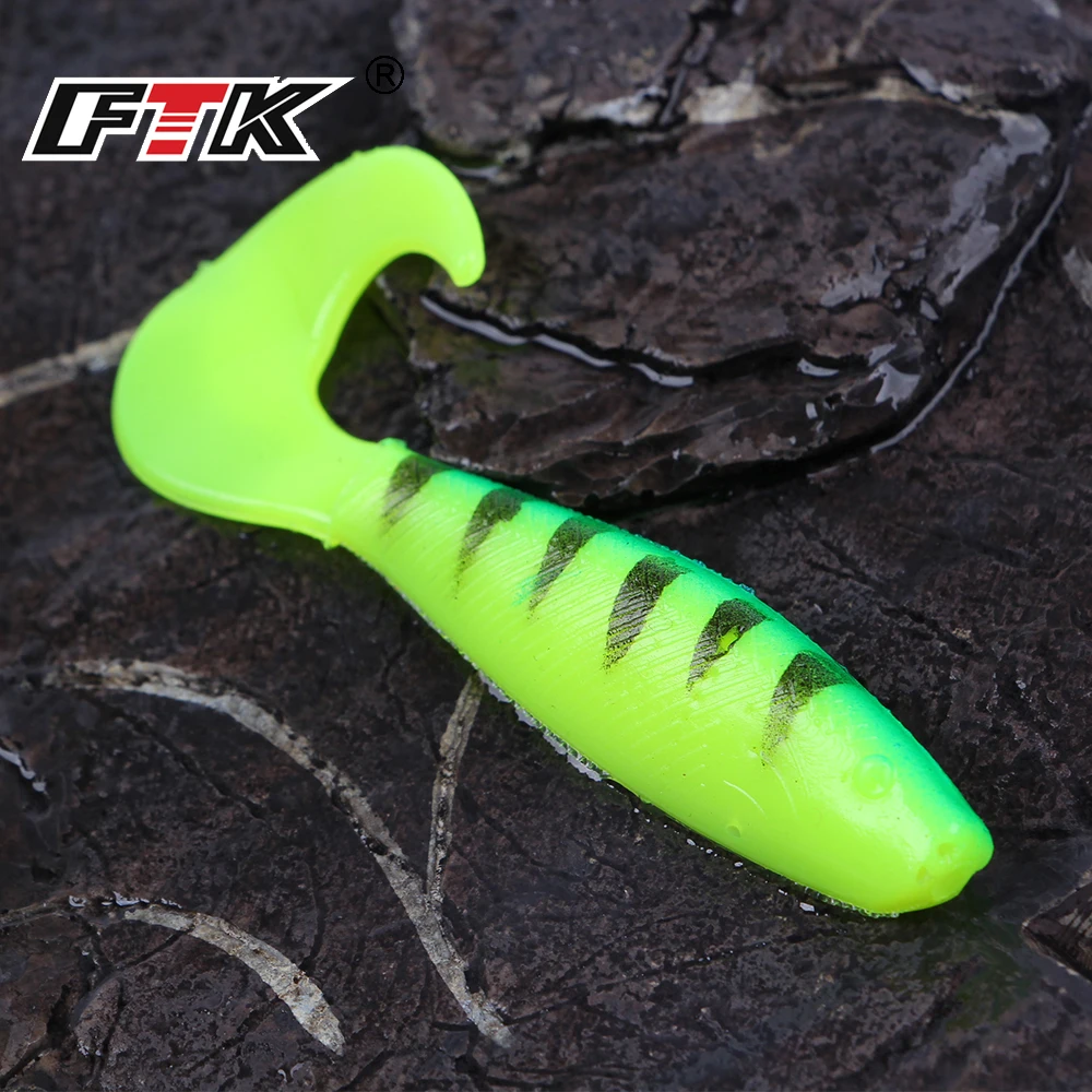 3D Shake Fish Soft Body 5pcs/lot 4.5g 8cm Wobbler Fishing Lures Easy Swim baits Silicone Soft Bait Carp Artificial Soft Lure