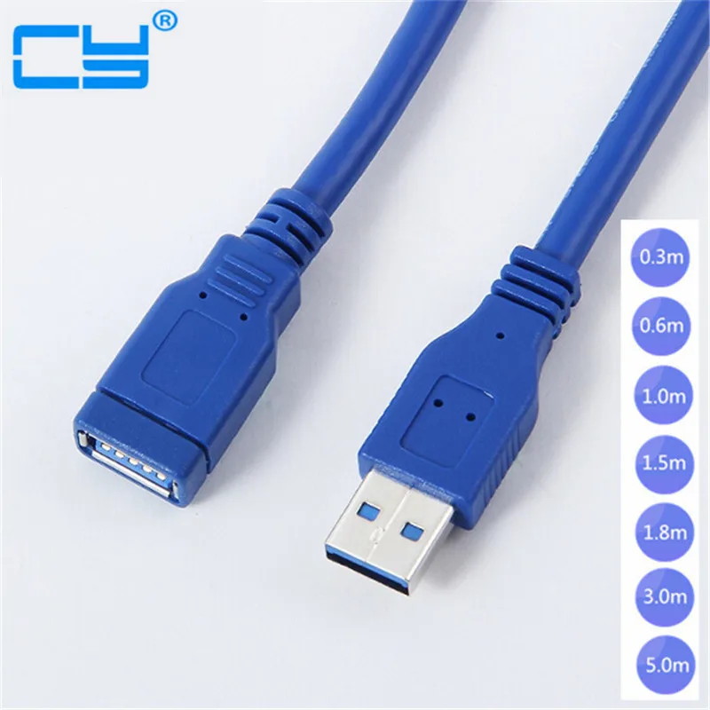 

High Quality Standard USB 3.0 A Male AM to USB 3.0 A Female AF Extension Cable 0.3 m 0.6 m 1 m 1.5 m 1.8m 3m