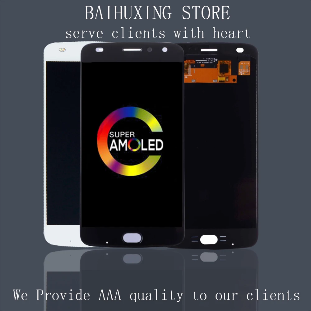 Amoled 5 &quotоригинальный для Motorola Moto Z2 Play ЖК дисплей с сенсорным экраном дигитайзер