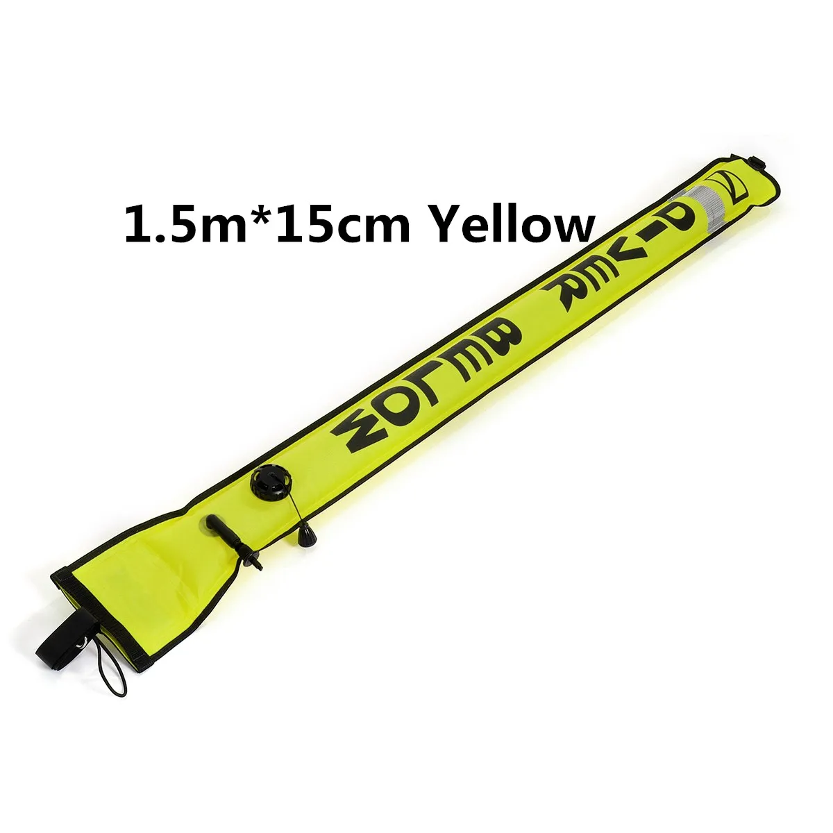 1.5mx15cm yellow 1/1. 2/1. 5/1. 8 м буй для дайвинга Дайвинг поверхности маркерный буй SMB подводный Детская безопасность сигнала буй поплавок надувные трубки колбаса - Цвет: 1.5mx15cm yellow