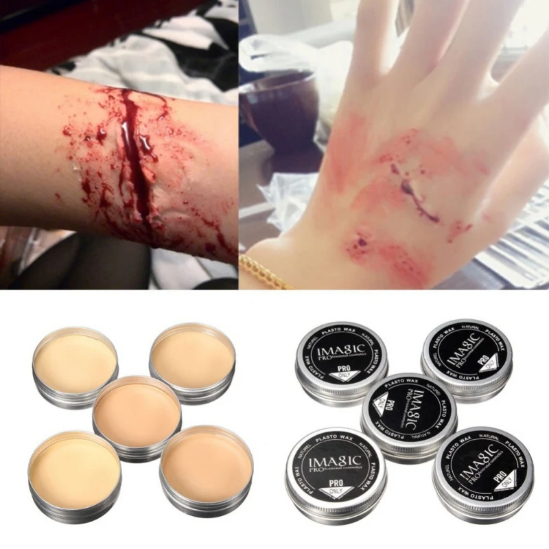 Рана телесного цвета на Хэллоуин шрам для макияжа восковая сцена макияж