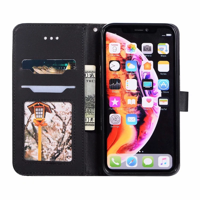 Чехол Кошелек из искусственной кожи для Iphone XR XS MAX X 10 8 7 Plus 6 6S SE 5 блестящее Сердце