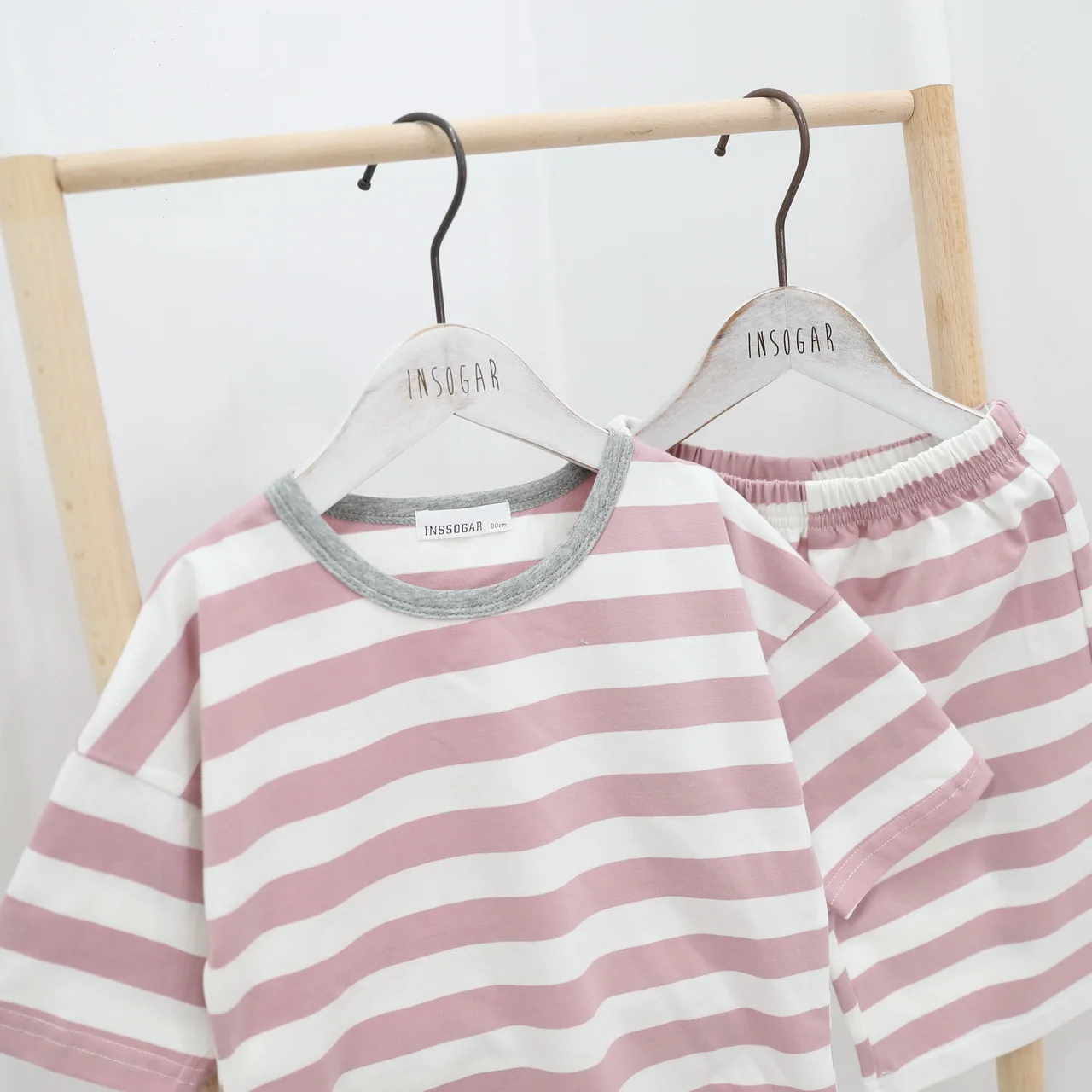 2018 летний костюм в Корейском стиле для маленьких мальчиков и девочек красную