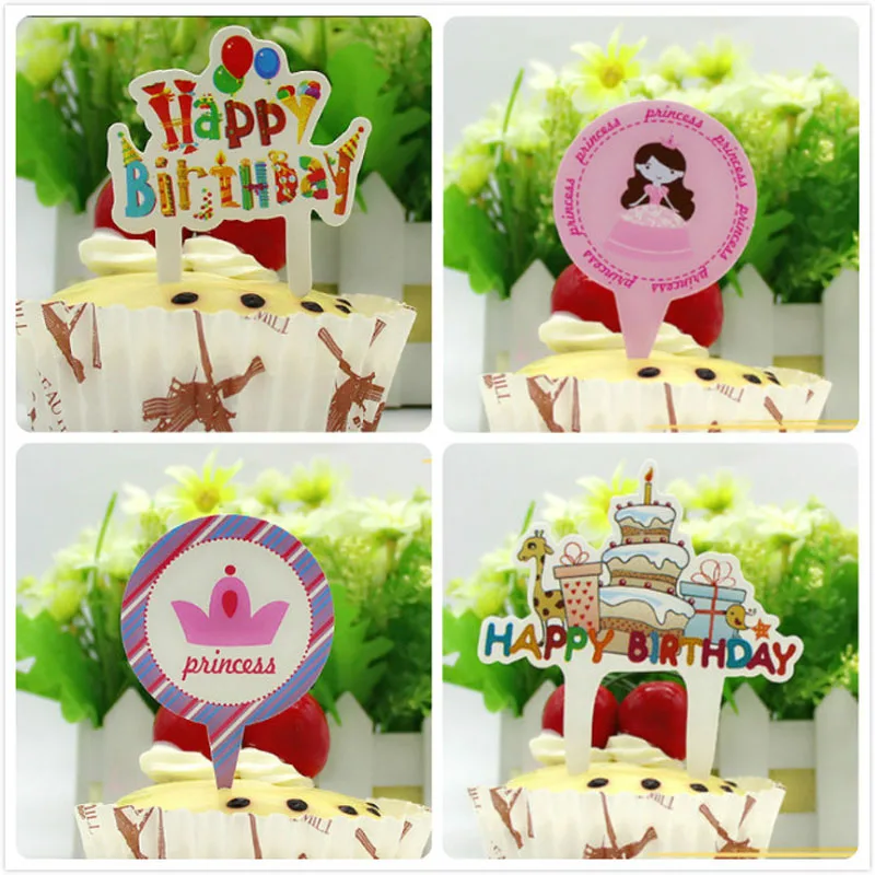 50 шт./упаковка бумажные топперы для мороженого и капкейков | Дом сад