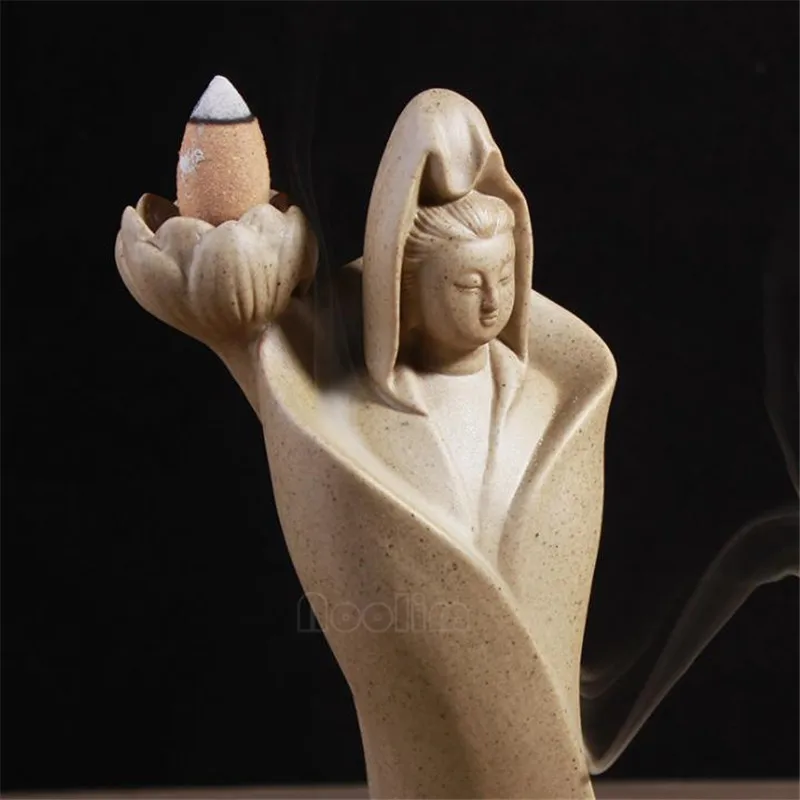 Будда обратного потока благовония горелка дзен буддийский дым водопад ладана