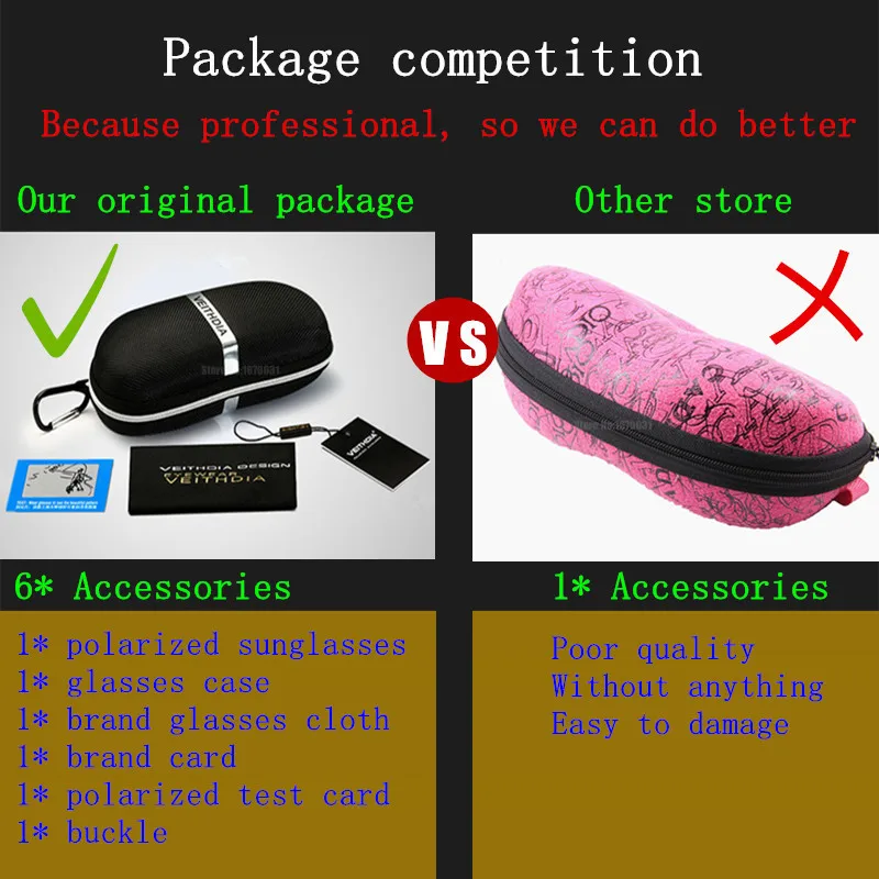 Мужские солнцезащитные очки VEITHDIA брендовые алюминиевые с поляризационными