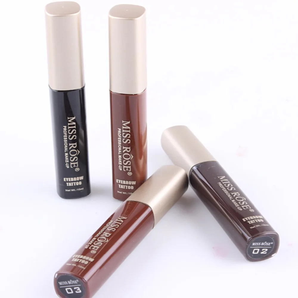 Крем для бровей MISS Rose Liquid Tatoo гель ТИНТ Pro косметика 10 цветов усилитель