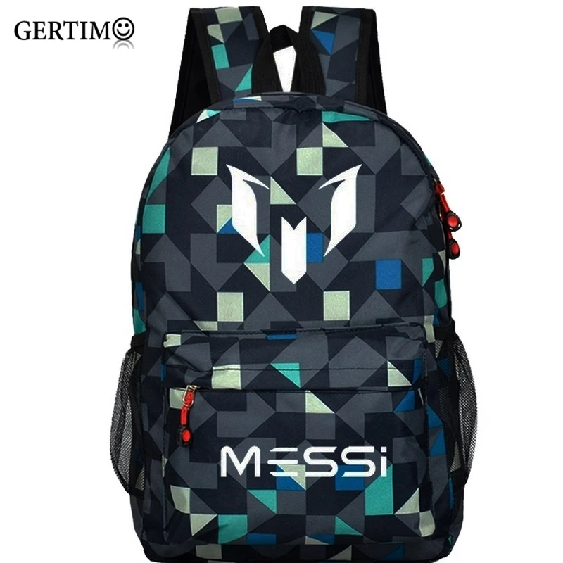 Школьный ранец для мальчиков подростков рюкзак с Месси ранцы мужская задняя