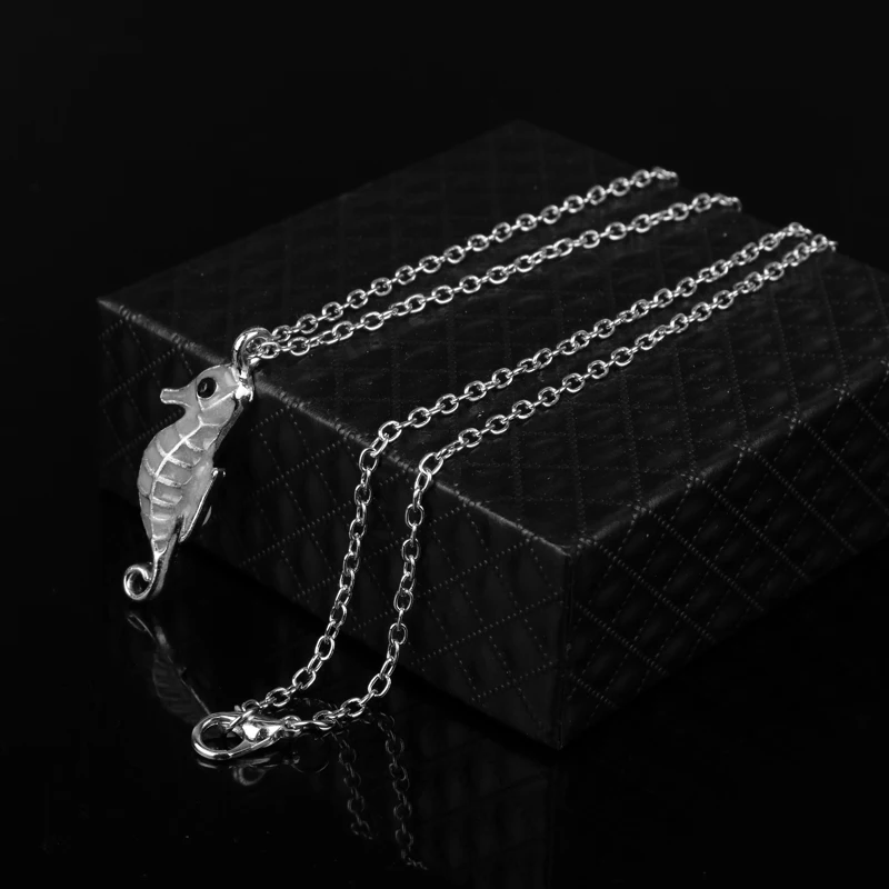 Блестящее ожерелье морской конек светящееся в темноте подвеска-цепочка ошейник