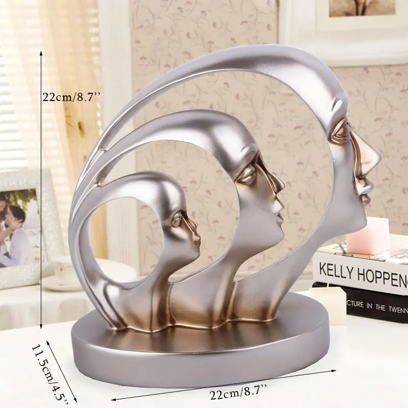 

Modern Simple Half Face Spectrum Resin Figurines Living Room TV Cabinet Decorations Upscale Gifts Ornament Home Decor Furnishing
