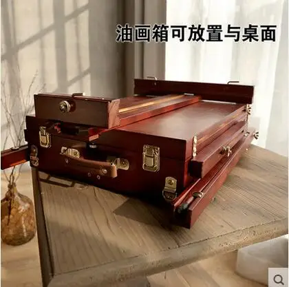 Красная деревянная итальянская портативная художественная картина масляная