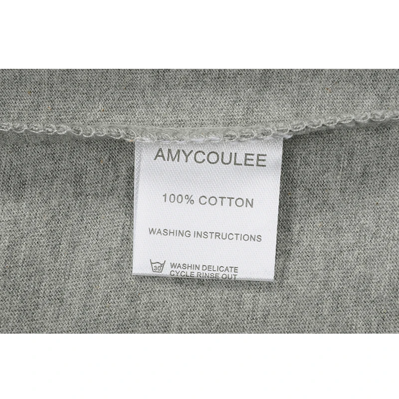 AMYCOULEE! новый бренд clothing вести стильный вентилятор чистого хлопка сплошной цвет