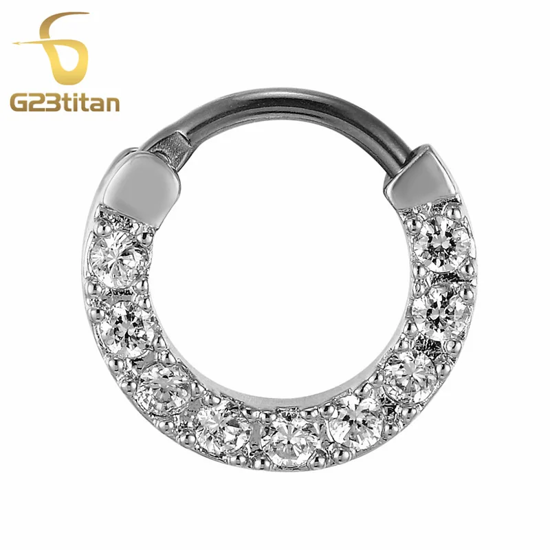 Nose Piercing Ring G23titan 16 г пирсинг носа кольцо индийская перегородка кликер носа кольца пирсинг тела ювелирные изделия обручи Спираль пирсинг для хрящевой части уха подарки - Окраска металла: Nose Piercing Ring