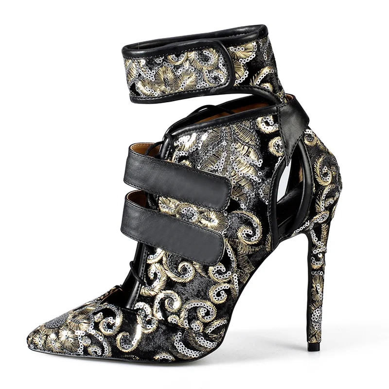 Женские Классические ботильоны с вышивкой розовые ботинки ладонями на шнуровке