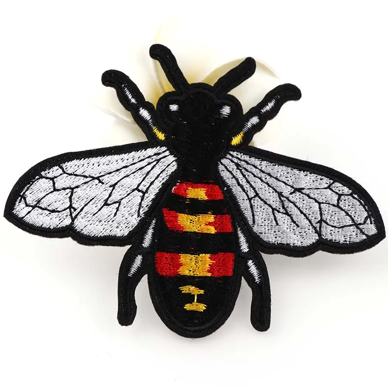 Три размера пчелы патчи Вышивка Железо на патч украшения аксессуары вышитые для